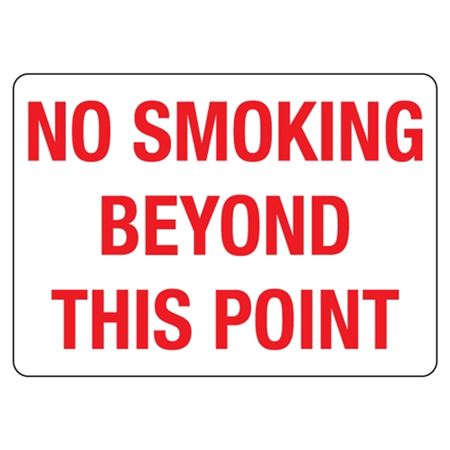 No Smoking Beyond This Point Sign